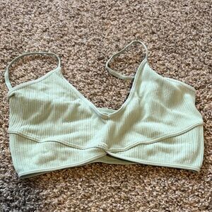 Mint Green Ribbed Bralette